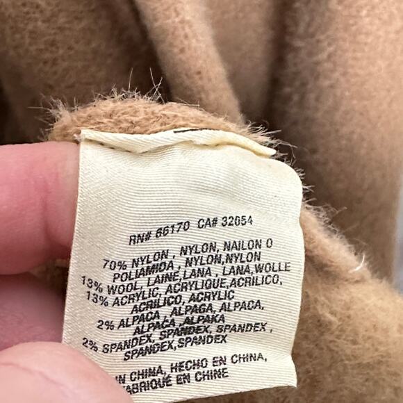 ANTHROPOLOGIE x SLEEPING ON SNOW Long Alpaca Duster Cardigan Tan Sz S {196} - Picture 5 of 5